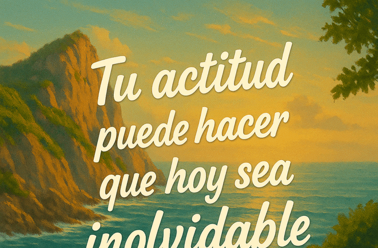 Tu actitud puede hacer que hoy sea inolvidable