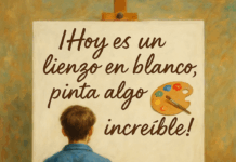 ¡Hoy es un lienzo en blanco, pinta algo increíble!
