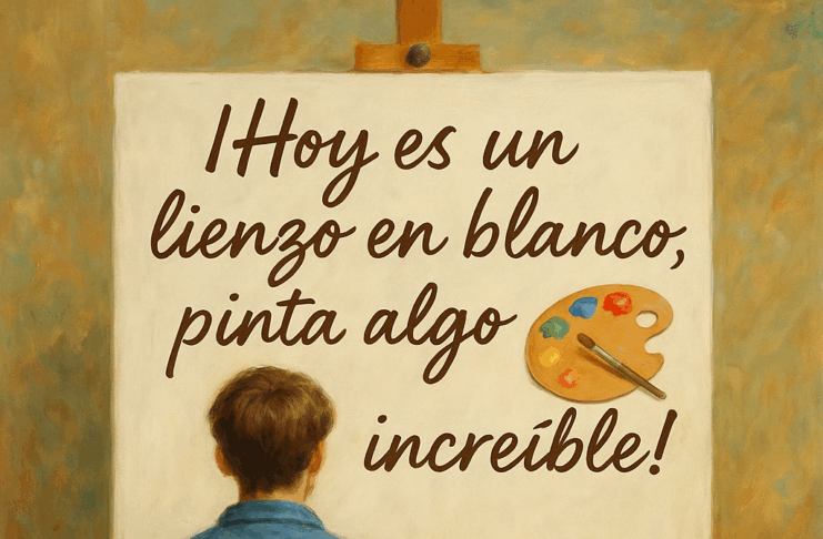 ¡Hoy es un lienzo en blanco, pinta algo increíble!